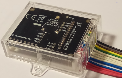 Compact RS485 DomBus12 module with 9 I/O